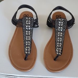 SO jeweled sandals. Sz Med